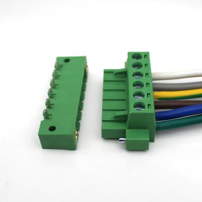 China Plastic PCB 5.08mm Pitch 6pin Terminal Block With Fixed Flanges Screw FS2EDGKM-5.08 2EDGM-5.08 2EDGM-5.08 for sale