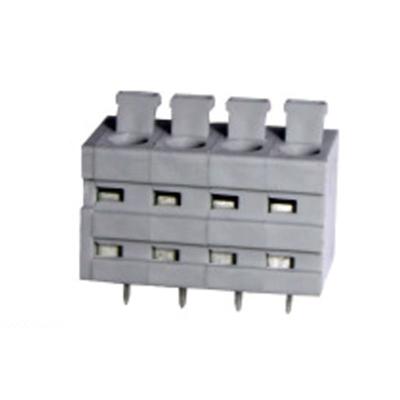 China PA66 UL94V-0 FS1.5-XX-500-02 PITCH 5.0MM Screwless Terminal Block Gray Ceramic Terminal Block for sale