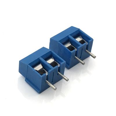 China PA66 UL94V-0 Blue DC Terminal Block DG301 ED500V 5.0mm Screw 2pin Terminal Block for sale