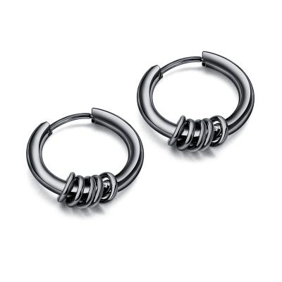 China CLASSIC Earings For Women Men 2021 Gold Filled 316L Stainless Steel Small Round Circle Ear Buckle Hoop Statement Earrings for sale