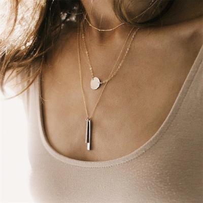 China Environmental Friendly Custom Luxury Personalized Pendant White Gold Chain Necklace Stainless Steel for sale