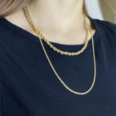 China Fashionable environmental friendly pvd 18k stainless steeljewelry gold plated necklace chain from jewelrydiamond for sale