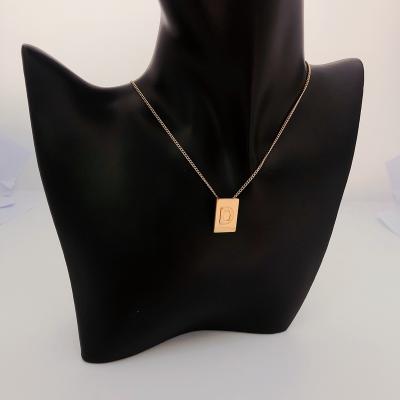 China Factory Supply TRENDY Letter Necklace Gold Plated Gold Necklace Pendant Jewelry Stainless Steel for sale