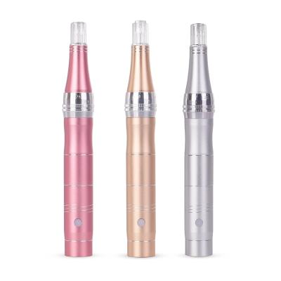 China Anti-puffiness 3 levels ship wireless automatic electronic microneedle derma pen without cartridges for sale