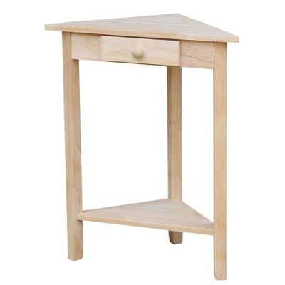 China Adjustable (other) Living Room Modern Cheap Natural Wood Corner Accent Table for sale