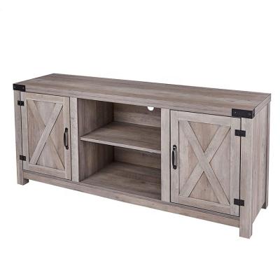 China Adjustable (other) Home furniture Cheap Modern Industrial Wooden Entertanment  TV Stand with storage shelf for sale