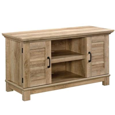 China Adjustable (other) New design 2023 Customized Wholesale Modern Natural Wooden TV Stand with storage shelf for sale