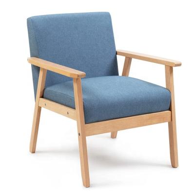 China Adjustable (other) Living Room Cheap Modern Accent Wood Chair with Arm for bedroom for sale