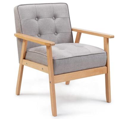 China Adjustable (other) Living Room Customized Cheap Modern Accent Wood Chair with Arm for sale