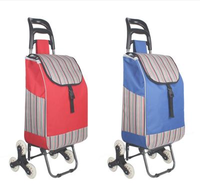 China Durable Collapsible Storage And Supermarket Supplies Shopping Trolley With Carts And Bag Shopping Trolleys for sale