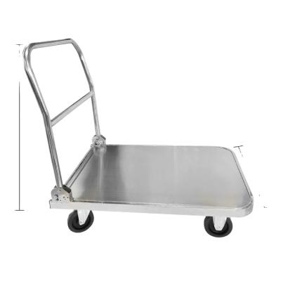 China Restaurant Kitchen Weihang Warehouse Tool Trolley Folding Platform Restaurant Serving Cart Heavy Duty Food Service Cart with Wheels for sale