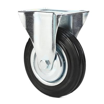 China Weihang Factory 250mm Themoplastic Low Noise Rubber Caster Wheel Backing Plate With Fixed For Trolley for sale