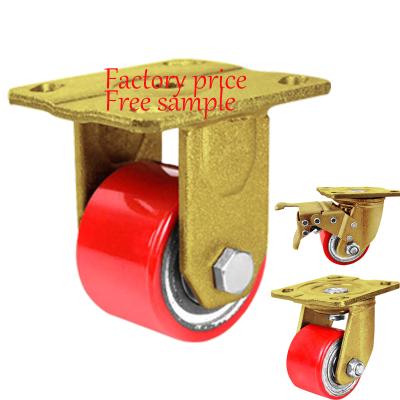 China Plate WeiHang 3 Inch Rigid Caster Running And Heavy Duty 350kg Low Center Gravity Casters for sale