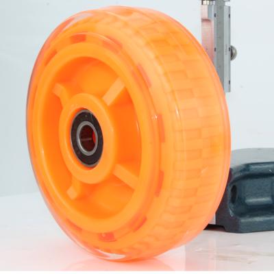 China Weihang 4inch Wheel Colorful Transparent Polyurethane Flat Free Skating Wheel Skateboard Single Wheel for sale