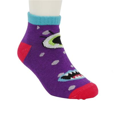 China Sustainable Wholesale Soft Casual Kids Cotton Socks Girls Low Cut Jacquard Socks for sale