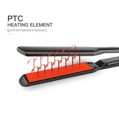 China PRITECH Private Label Logo Professional Nano Titanium Plate Outdoor Custom Hair Straightener Flat Iron for sale