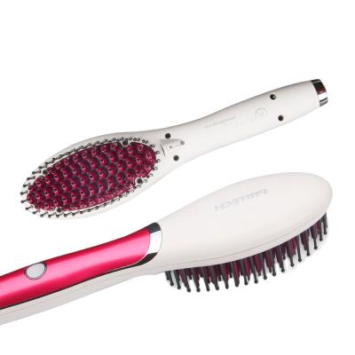 China PRITECH Ceramic Coating Surface Plate Fast Hair Styling Care Electric Hair Straightener Brush for sale