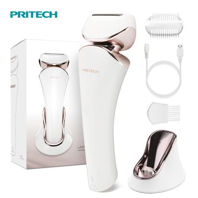 China PRITECH USB LED Outdoor Rechargeable Lady Light Illumination Electric Privacy Shaver for sale