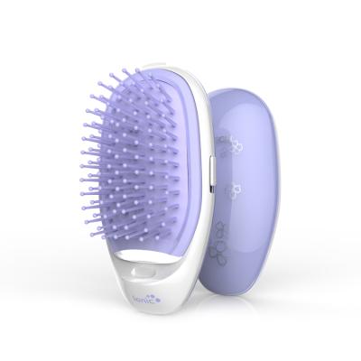 China Compact PRITECH Fashion Customized Easy Cleaning Electric Portable Ionic Hair Brush for sale