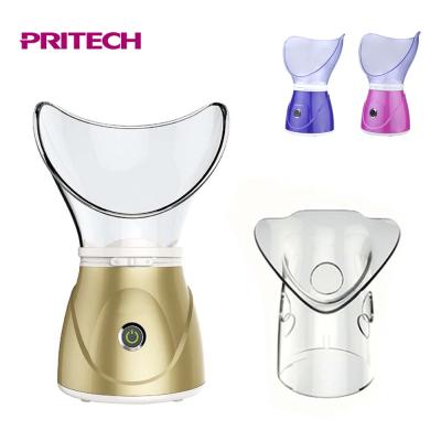 China PRITECH 2021 Custom DEEP CLEANING Home Facial Steamer Moisturizing Sauna Hot Steam Face Steamer Facial Mist SPA for sale