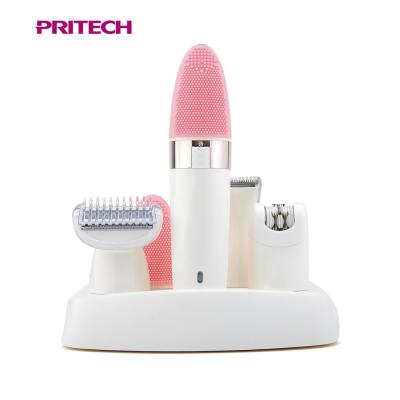 China PRITECH Hair Removal Multifunctional 4 in 1 Face Clean Epilator Personal Body Face Skin Care Set for sale