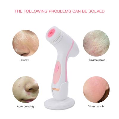 China Aamazon IPX6 Silicone Face DEEP CLEANING Waterproof Hot Tender Handheld Electric Detergent Sweep Facial Cleansing Brush for sale