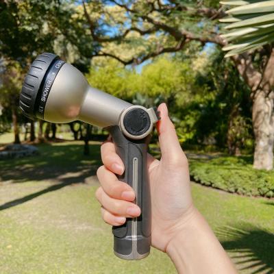 China Variable Flow Control 8 Different Spray Water Patterns Ergonomic Sprayer Gun Thumb Control Hose Nozzle Thumb Control Flow Garden for sale