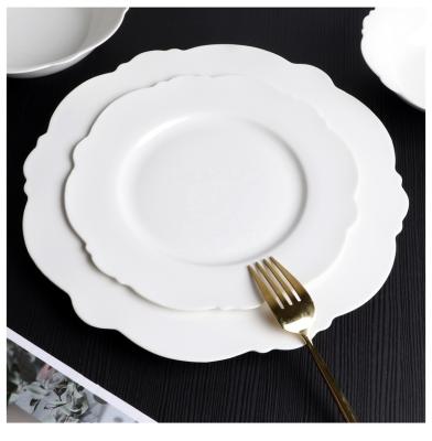 China Free Sample Stocked China Suppliers Provide Custom Your Own Logo Dinner Dishes Plates Set Ceramic for sale