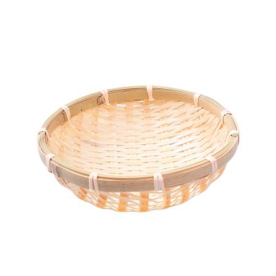 China New Viable Fancy Designs Decorative Handmade Woven Bamboo Fruit Basket for sale