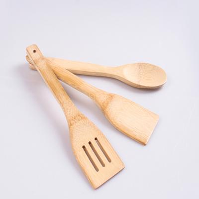 China 3 Pieces Food Keeper Kitchen Utensils Bamboo Bamboo Spoon Spatula Set Viable for sale