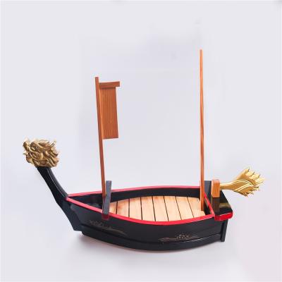 China Sustainable Wholesale Japanese Sushi Boat Kitchen Display Bamboo Serving Tray for sale