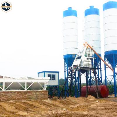 China Building Material Shops HZS50 Concrete Batching Plant With JS1000 Concrete Mixer And PLD1600 Batching Machine for sale