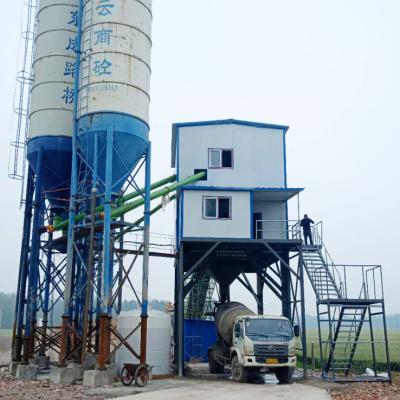 China Building Material Shops HZS35 Mini Mix Precast Best Price Advanced Ready Mixed Hopper Elevator Concrete Batching Plant In Russia for sale