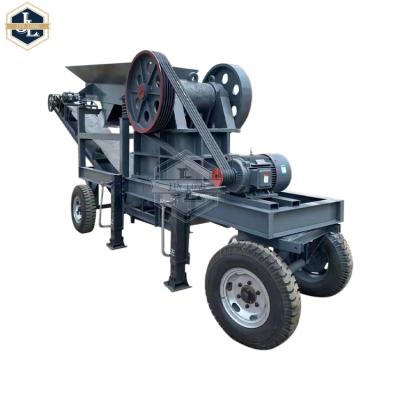 China Small Quarry Coal Mine Stone Jaw Crusher Construction Mobile Diesel Electric Stone Crushing Machine PE 400*600 for sale