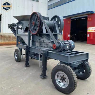 China Mini Rock Quarry PE250x400 Small Stone Breaker Portable Electric Crusher Plant Mobile Quarry Jaw Crusher Machine Price for sale