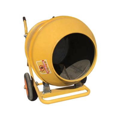 China Factory Price Small Cement Mixer Portable Electric Single Discharge Manual Moving Drum Mini Concrete Mixer for sale