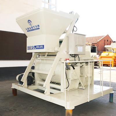 China Building Material Stores JS500 Forced Twin Shaft Small Concrete Cement Mixer Building Machinery for sale