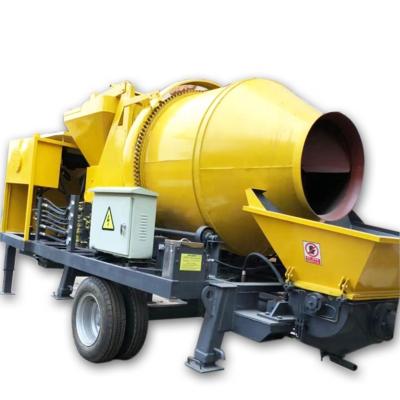 China Building Material Shops New Condition Diesel Engine 30 m3/h Diesel Trailer Mobile Concrete Mixer With Pump for sale