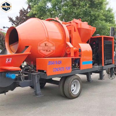 China Building Material Stores Construction Machinery Maker Mobile Electric Motor Trailer Mounted Concrete Mixer Pump for sale