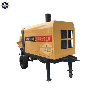 China Building material shops factory price portable concrete pump diesel tralier mini concrete mixer with pump for sale