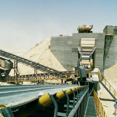 China Portable Fixed Mine Construction Belt Conveyor Construction Rubber Belt Conveyor For Lime Stone Crusher Aggregate Mining Project for sale