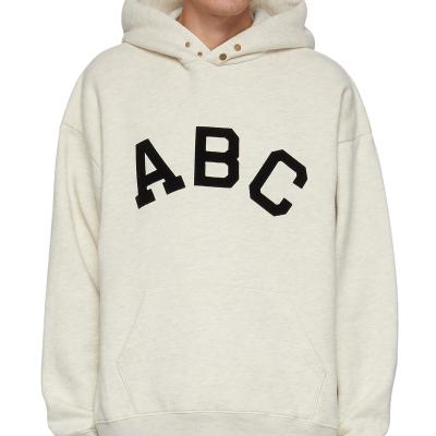 China Anti-wrinkle ABC Letter Print Character Pullover Long Sleeve Casual Simple Awe of God Basics Hoodie Embroidery Unisex for sale