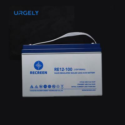 China Toys Urgely 12v 100ah Deep Cycle Gel Battery 12 Volt Agm 100 Amp Hour Marine Battery Price For Uninterruptible Power Supply (Ups) for sale