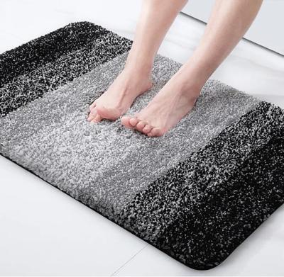 China QJMAX modern high-grade simple plush carpet living room bedroom thickening striped bath mats for sale