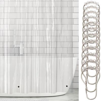 China Customized Europe High Quality QJMAX EVA Waterproof Heavy Duty Shower Curtain for sale