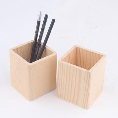 China Modern Remote Control Wooden Pen Pencil Holder Desktop Organizer Wood Cup Holder Pen Pencil Holder Stand Pencil Pot for sale