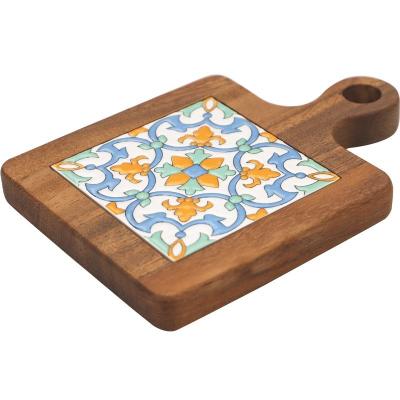 China Vintage Office Decoration Kitchen Table Pads and Mats Finial Brick Pot Holder Stocked Wooden Coasters for sale