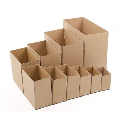 China Recycled Materials Factory Manufacture Corrugated To Custom Design Ink Printing Paper Shipping Cardboard Brown Cardboard Packaging Small Box for sale