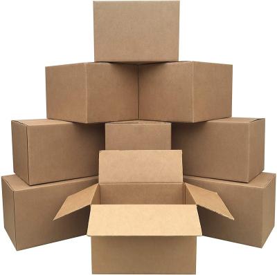 China Recycled Materials Custom Design 3ply 5ply Ink Printing Kraft Paper Large Shipping Kraft Box Brown Cardboard Box Corrugated Cartons for sale