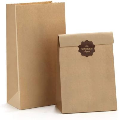 China Recyclable Take Away Custom Brown Kraft Paper Bread Bag High Quality Printing Grade Fast Food Packaging Paper Bag for sale